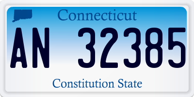 CT license plate AN32385