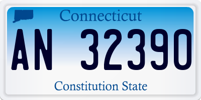 CT license plate AN32390