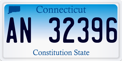 CT license plate AN32396