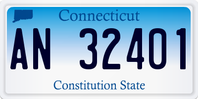 CT license plate AN32401