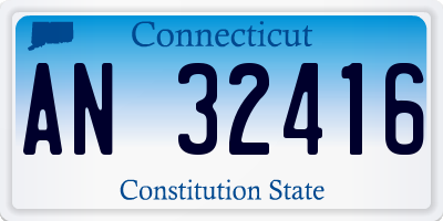 CT license plate AN32416