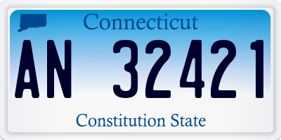 CT license plate AN32421