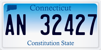 CT license plate AN32427