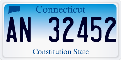 CT license plate AN32452