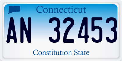 CT license plate AN32453