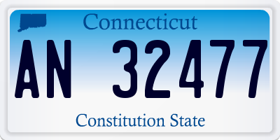 CT license plate AN32477