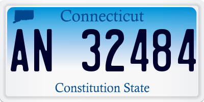 CT license plate AN32484