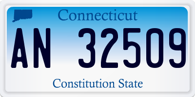 CT license plate AN32509
