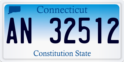 CT license plate AN32512