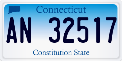 CT license plate AN32517