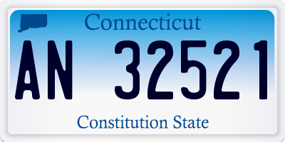 CT license plate AN32521