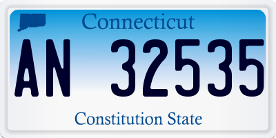 CT license plate AN32535