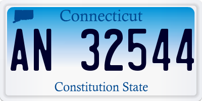 CT license plate AN32544