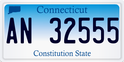 CT license plate AN32555