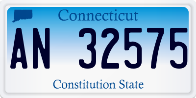 CT license plate AN32575
