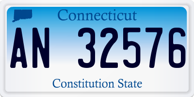 CT license plate AN32576