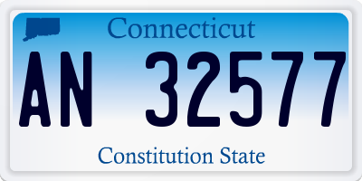 CT license plate AN32577
