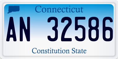 CT license plate AN32586