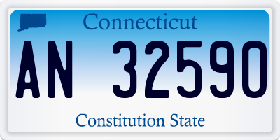 CT license plate AN32590