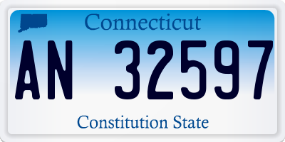 CT license plate AN32597