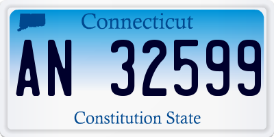 CT license plate AN32599