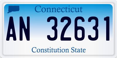 CT license plate AN32631