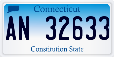 CT license plate AN32633