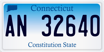 CT license plate AN32640