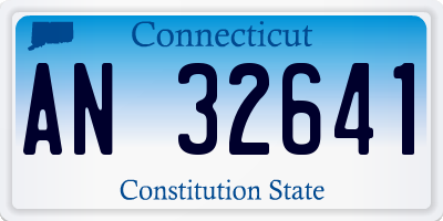CT license plate AN32641