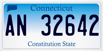 CT license plate AN32642