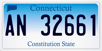 CT license plate AN32661