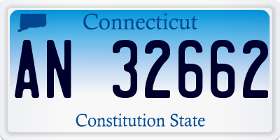 CT license plate AN32662