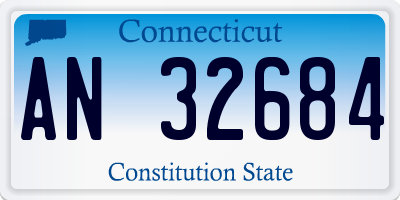 CT license plate AN32684