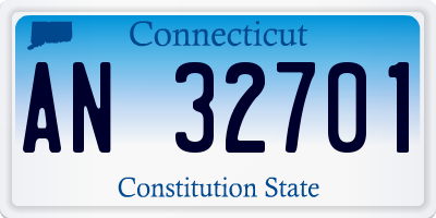 CT license plate AN32701