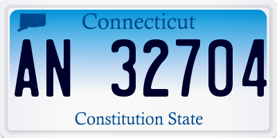 CT license plate AN32704