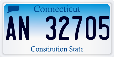 CT license plate AN32705