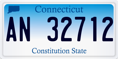 CT license plate AN32712