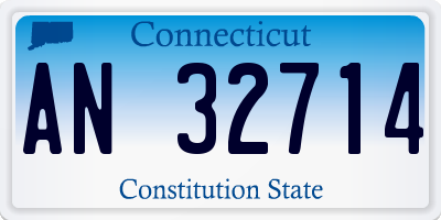 CT license plate AN32714
