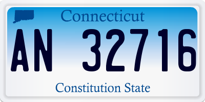 CT license plate AN32716