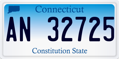 CT license plate AN32725