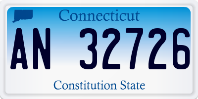 CT license plate AN32726