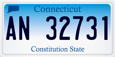 CT license plate AN32731