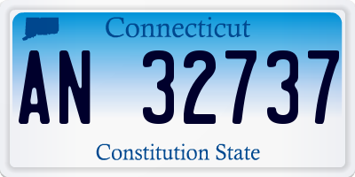 CT license plate AN32737