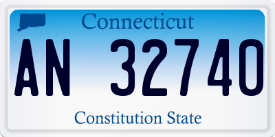 CT license plate AN32740