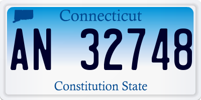 CT license plate AN32748