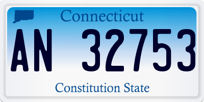 CT license plate AN32753