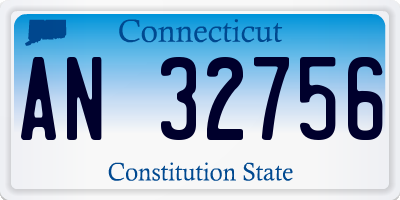 CT license plate AN32756