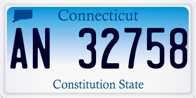 CT license plate AN32758