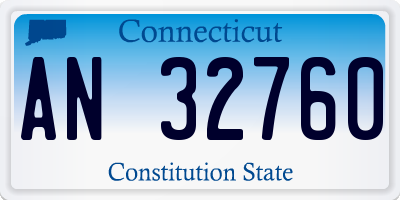 CT license plate AN32760