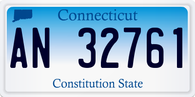 CT license plate AN32761